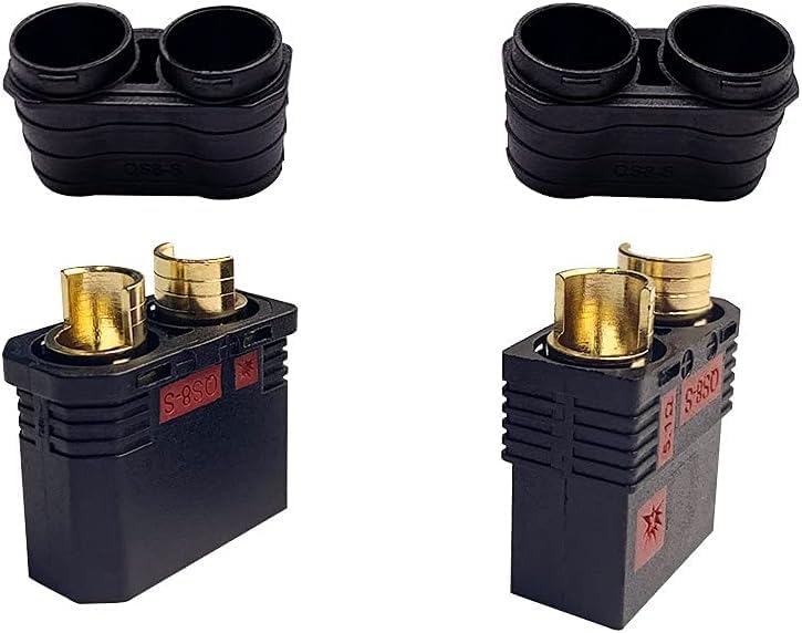 BABUVYA Qs8 Connector Male and Female High Current Antispark Connector Black Application with Remote Control Toys Drone Battery Charger Etc (3 Pairs) - Image 2
